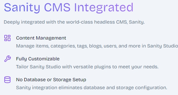 Sanity CMS Integrated